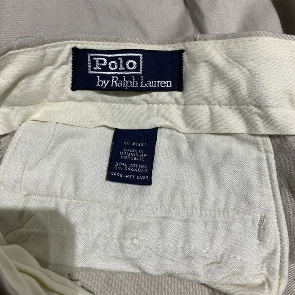 Polo‎ Ralph Lauren Pants Mens 36x30 Beige Straight Leg Fit Stretch